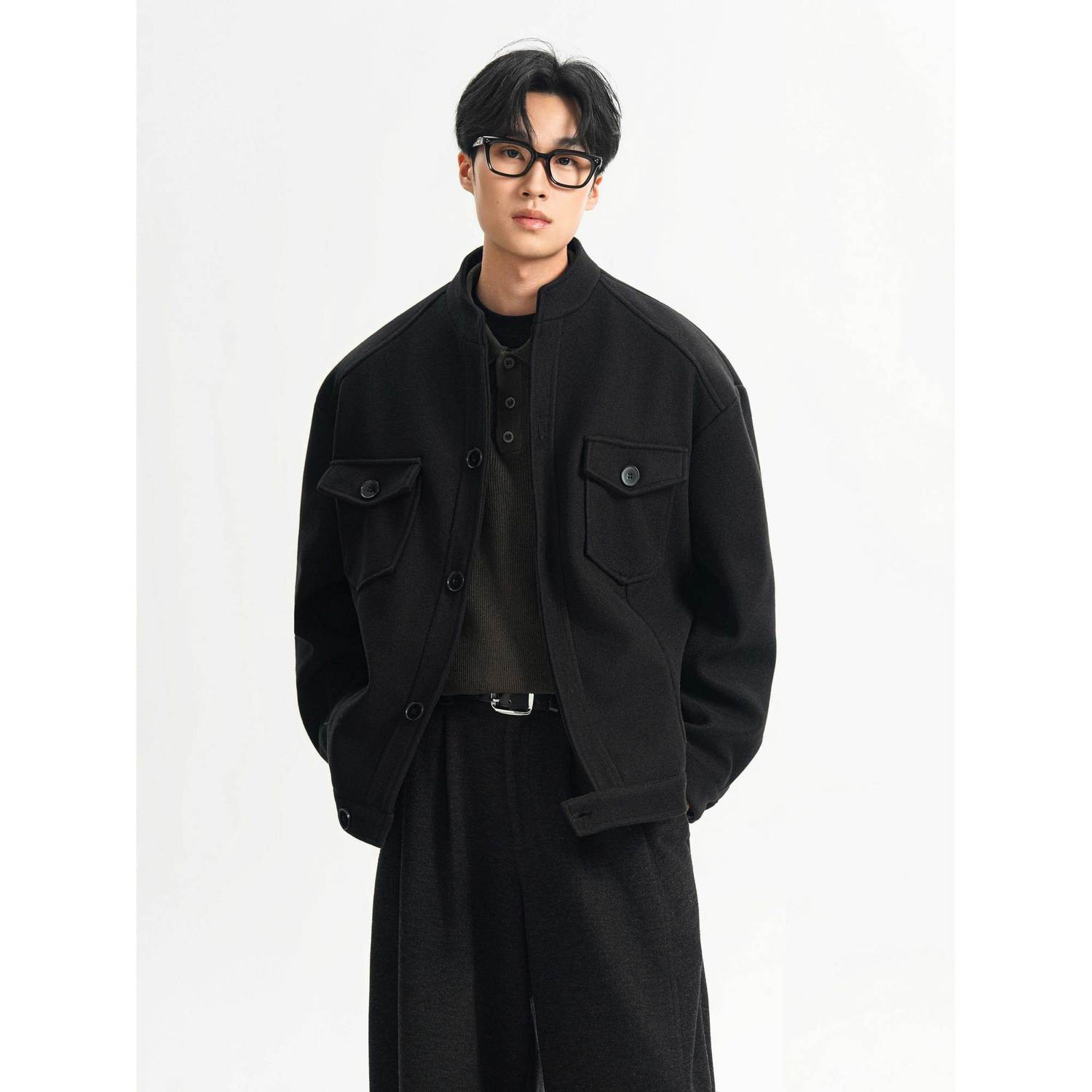 Wool Blend Jacket Man Green He - Health Wellness Training review and price