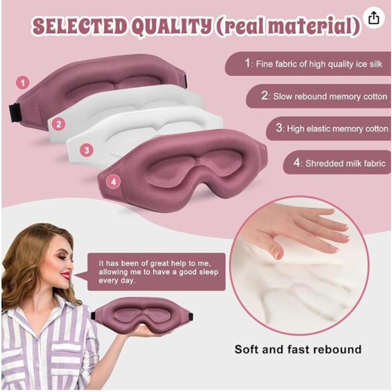 2packs 3D Advanced Eye Mask fo - Sleep Eye Mask 3D review and price